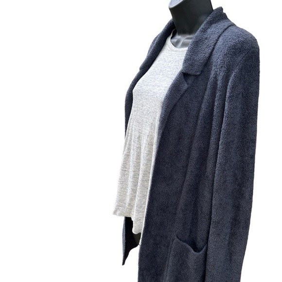 ✅Barefoot Dreams CozyChic Lite color in Carbon Blazer Cardigan - Picture 4 of 15